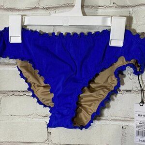 Share Women's Ruffle Cheeky Bikini Bottom - Shade & Shore™ Medium Blue